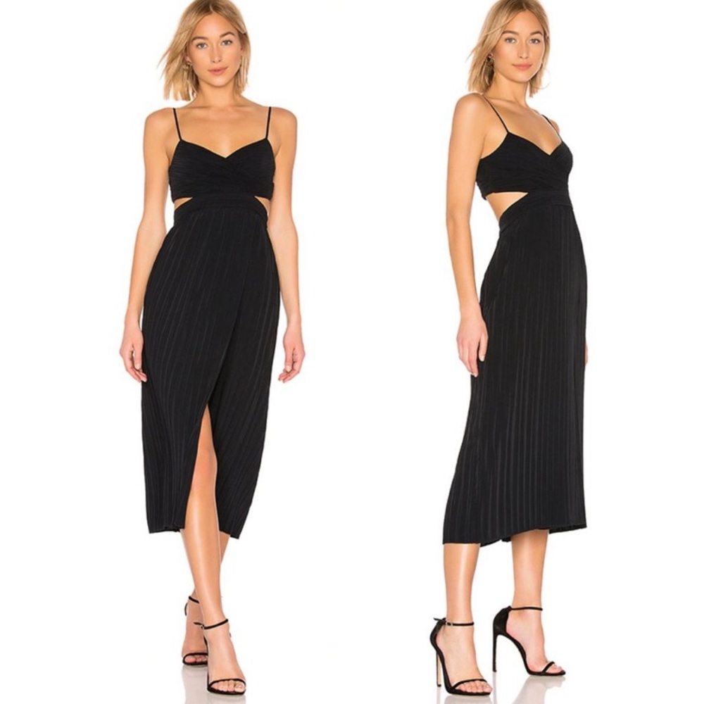 A.L.C. Black Cutout Midi Dress